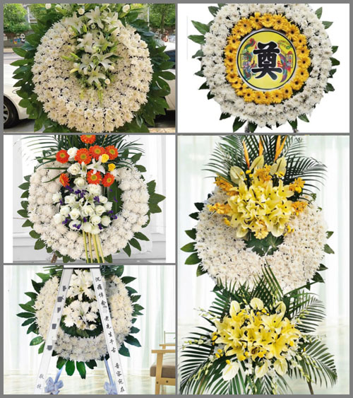 四川成都都江堰市柳街镇七里村花圈速递
